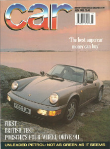 CAR MAGAZINE 1989 JULY - PORSCHE CARRERA 4, BX GTi